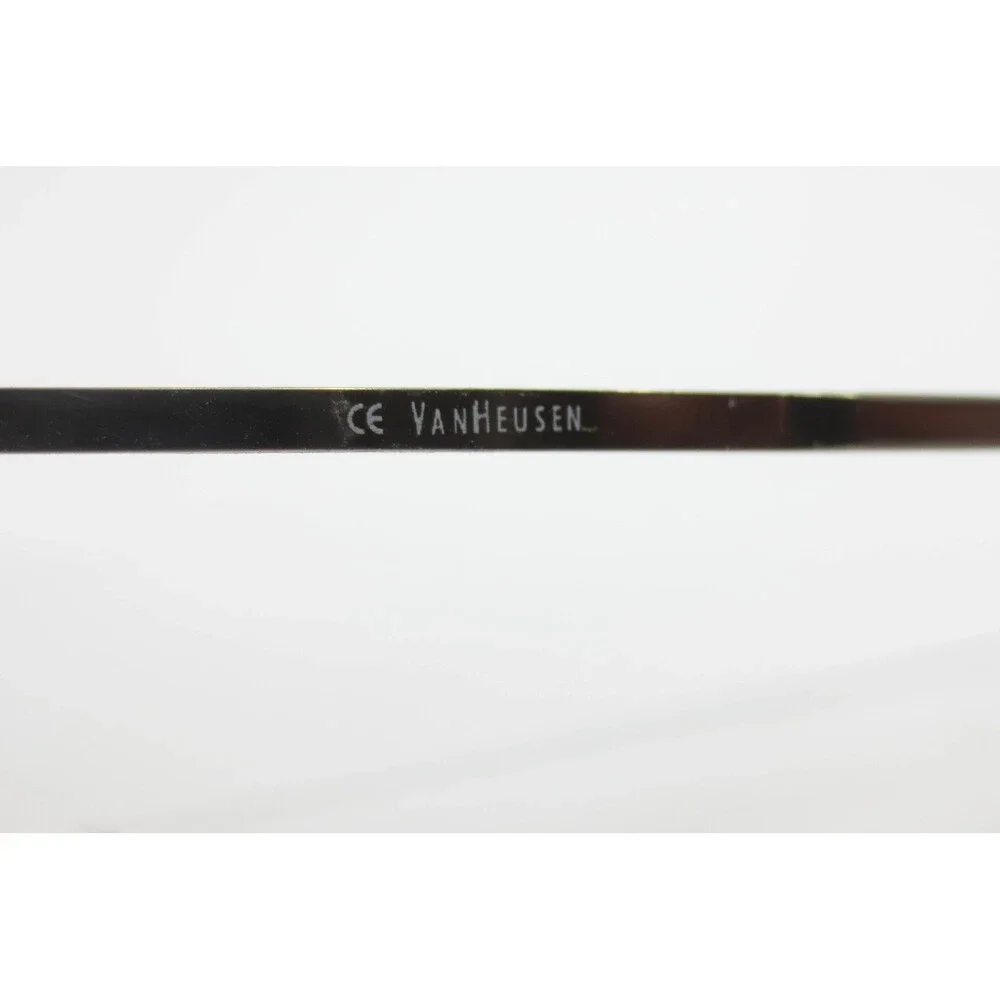 Van Heusen Albert TAN 140 Rectangular Metal Eyeglass Frames Brown Mens 54-18-140